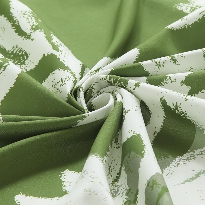Fabric Shower Curtain, Green Plant Shower Curtains for Bathroom, Waterproof Bathroom Curtains, 72" W x 72" H