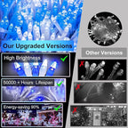 750 LED 256FT Christmas String Lights, Christmas Light with 8 Lighting Modes & Timer Memory, Plug in Outdoor Waterproof Clear Wire Twinkle Light for for Xmas Yard Tree Party Decor Blue and White