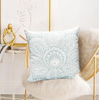 Decorative Throw Pillow Covers Set of 2 Light Blue Retro Pillow Covers 18x18 inch Super Soft Short Plush Square Throw Pillows,Farmhouse Outdoor Boho Pillow Covers for Couch Living Room