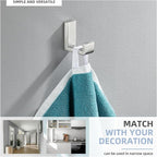 Angle Simple Towel Hook for Bathroom, SUS 304 Stainless Steel Shower Robe Coat Hook for Wall, Brushed Nickel