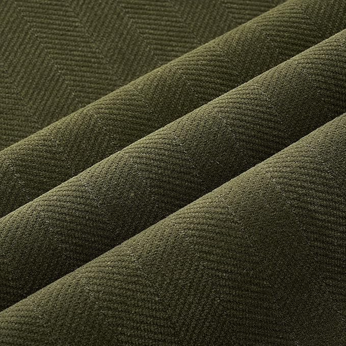 MIULEE Pack of 2 Olive Green Decorative Pillow Covers 22x22 Inch Soft Chenille Luxurious Couch Throw Pillows Boho Cushion Covers Euro Shams with Elegant Design for Sofa Bed Living Room Home Decor