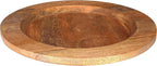 Alpha Living Home 13 inch Rustic Wood Charger Plates - 2 Pack Handcrafted Round Decorative Dinner Serving Tray for Dining, Holiday, Party, Special Event, Decoration, Weddings & Outdoor Wedding (Brown)