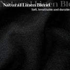 Extra Long Black Linen 84 Inch Shower Curtain Neutral Modern Bath Curtain Set 84 Inch Long with Hooks XLong Tall Farmhouse Boho Modern Drapes for Bathroom Black 72x84