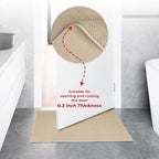 American Soft Linen Bath Rug, 20 in 34 in 100% Cotton Bath Mats Rugs for Bathroom, Slip Reducer Washable Shaggy Form Area Rugs, Beige Bath Rug