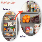 ClearSpace Pantry Organization and Storage Bins with Removable Dividers – Perfect Pantry Organizers or Kitchen Organization – Refrigerator Organizer Bins, Cabinet Organizers (2 Pack)