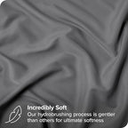 Bare Home Euro Pillow Sham Covers - Set of 2 - Premium 1800 Ultra-Soft Microfiber - Double Brushed - Bed Pillow Shams - Pillows Not Included (Set of 2, Grey)