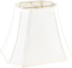 GO&SO Square Cut Corner Lampshade Spider, 8x14x11 Inch Medium Beige Cream Table Lamp Shade,Natural Fabric Easy Assembly (Single), Modern Lamp shade for Floor Lamps Replac Bedroom Lamp Decor