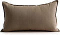Jeanerlor Cotton Linen Decorative 12"x20" Lumbar Throw Pillow Case Cushion Cover with Twin Needles Stitch on Edge,for Wedding/Party/Gift/Car (30 x 50cm), Khaki