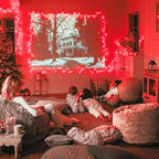 JMEXSUSS Red Halloween Decor String Lights Outdoor Indoor, 66ft 200 LED Red Christmas Lights Clear Wire, 8 Modes Halloween Twinkle Fairy Light Plug in for Tree Room Party Decorations