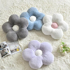 Flower Pillows, Soft Flower Shaped Pillow with Home Decorative for Couch Chair Bed,Flower Floor Throw Pillows for Adults Bedroom Living Room (Grey, 19.6 Inches)