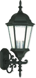 Livex Lighting 75467-14 Traditional Three Light Outdoor Wall Lantern from Hamilton Collection Finish, Textured Black