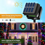 Solar String Lights Outside, 4Pack 480 LED Fairy Lights, 160FT Solar Twinkle Light with 8 Modes Waterproof Outdoor for Christmas Tree Halloween Wedding Garden Patio Yard Decorations(Multicolor)