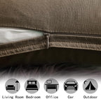 Jeanerlor Decorative Cotton Linen Couch 26"x26" Throw Pillow Case for Sofa Durable Classy, Comfortable Cushion Cover (65 x 65cm), Khaki