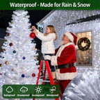 750 LED Chrstmas Lights, 240ft Outdoor Christmas String Lights with 12 Modes, Cool White LED String Lights with Timer Dimmable Waterproof for Tree Fence Garden Xmas Wedding Party Decor Cool White