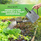 Plexon 1 Gallon Metal Watering Can Outdoor, Flower Plant Gardening Garden Large Galvanized Watering Can Pot Pitcher, Steel Black Handles and Removable Spray Spout