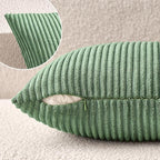 MIULEE Pack of 2 Pillow Covers Soft Soild Decorative Square Throw Pillow Covers Set Cushion Cases Pillowcases for Sofa Bedroom Car 24 x 24 Inch 60 x 60 Cm Sage Green