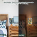 Table Lamp Watercolor Dragon Baby Animal Nightstand Lamp with Wood Base Fabric Lamp Shade Bedside Desk Lamp for Living Room Bedroom Kids Room Office