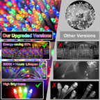 82FT 810 LED Outdoor Christmas Lights - 180 Ice Drops, 12 Modes with Timer Memory Dimmable, Waterproof Hanging Ice String Light for Holiday Wedding Garden Fence House Tree Outside Decor (Multicolor)
