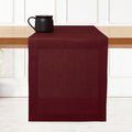 D'Moksha Homes Linen Table Runner 48 Inches - 100% Pure Linen Dark Red Table Runner 14 x 48 Inch for Coffee Tables, Dresser, Fall, Autumn and Halloween - Machine Washable