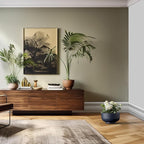 Kante 13.8 Inch Dia Concrete Bowl Planter, Large Tapered Bottom Plant Pot with Drainage, Smooth Charcoal Finish with Warm Brown Interior, Ideal for Porch, Home, Garden, Patio
