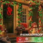 4 Pack 180FT Solar Christmas Lights Outdoor Waterproof, Super Bright 320 LED Solar String Lights with 8 Lighting Modes, Green Wire Twinkle Tree Light for Outside Xmas Party Decorations (Red and Green)