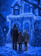 2-Pack 400LED 170FT Total Solar Outdoor Lights IP65 Waterproof Solar Powered Lights with 8 Lighting Modes for Party Garden Yard Home Holiday Tree Decoration Lighting,Blue