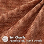 MIULEE Pack of 2 Fall Rust Decorative Pillow Covers 18x18 Inch Soft Chenille Couch Throw Pillows Farmhouse Cushion Covers for Home Decor Sofa Bedroom Living Room