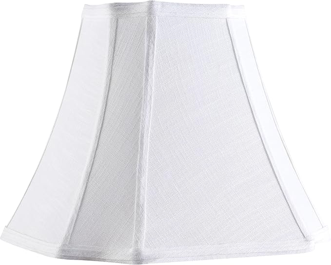 GO&SO Set of 2 Medium Octangonal Lamp Shades Off White,Square Cut Corner Lamp Shade for Floor Lamps,Table Lamps for Bedroom Lamps, 6.5x13.2x10.6",Natural Linen, Traditional Shade, Easy Assembly