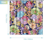 Aimego Boho Floral Shower Curtains - Spring Bohemian Colorful Bright Blossom Flowers Bath Shower Curtain Set with 12 Hooks for Adults Kids Bathroom Decor Accessories, 72"x72"