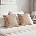 HAUSSY Rust Throw Pillow Covers 12x20 Set of 2 Chenille Tweed Textured Decorative Couch Lumbar Pillow Covers Neutral Modern Pillow Cases for Sofa Bed Living Room Decor