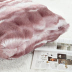 MADIZZ Pack of 2 Thick Plush Wool Throw Pillow Covers 18x18 Inch Pink Soft Neutral Decorative Throw Pillows Accent Boho Cushion Covers for Couch Sofa Bedroom Pillow Shell
