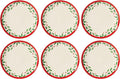 Lenox 893491 Holiday 6-Piece Accent Plate Set, Christmas Dinnerware, Hosting