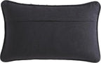 Boho Living Jada Decorative Throw, Includes Accent, Premium Woven Design, Living Room Décor, (1) 12" x 20" Pillow Cover with Insert, Black