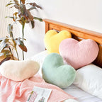 Grey Heart Pillows, Cute Heart Decorative Pillow, Heart Shaped Throw Pillows for Bed, Faux Rabbit Fur Plush Hoom Decor Pillow Cushion for Chair Sofa Living Room (Mini 12.9" x 9.8")