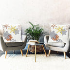 Decorative Throw Pillow Covers Set of 2 Snowflake Pillow Covers 18x18 inch Super Soft Short Plush Square Throw Pillows,Farmhouse Outdoor Pillow Covers for Couch Sofa Bedroom Living Room