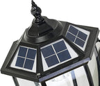 Solar Wall Lamp with Light Sensor,Waterproof Wall Light Outdoor Wall Sconce Led Hexagonal Light Fixture for Wall, Garage, Front Porch,Fence, Yard,Black