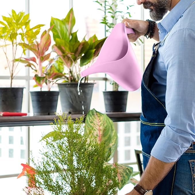 Plant Watering Can - for Home Garden - 1/2 Gallon - Pink