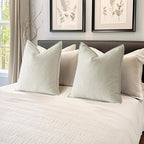 MIULEE Pack of 2 Christmas Cream Decorative Pillow Covers 22x22 Inch Soft Chenille Luxurious Couch Throw Pillows Farmhouse Cushion Covers Euro Shams with Elegant Design for Sofa Bedroom Home Decor