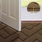 hicorfe Indoor Door Mat,Non Slip Door Mats,32"x48" Front Back Door Mat Rubber Backing,Absorbent Resist Dirt Entrance Inside Floor Mats for Entryway Washable Low-Profile(Dark Brown)