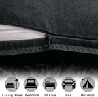 Jeanerlor Cotton Linen Decorative 12"x20" Lumbar Throw Pillow Case Cushion Cover with Twin Needles Stitch on Edge,for Wedding/Party/Gift/Car (30 x 50cm), Dark Green