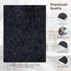 Diflart Natural Marble Stone Cutting Board for Kitchen, 16x20 Inch, Black, Marble Slab Pastry Board Large with Non Slip Feets for Keep the Dough Cool and Chocolate Tempering, Pack of 1 Pcs