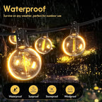 Outdoor String Lights 100ft LED Hanging Globe Patio Lights with G40 Shatterproof Bulbs(34+3 Bulbs), Waterproof Connectable Hanging Light for Indoor Outdoor Decor Garden Camping Backyard Porch