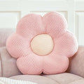 Flower Pillow, Cute Daisy Decorative Pillow for Bed, Soft Home Decor Floor Seating Cushion (Pink, 19.6 Inches)