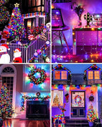 125FT 380LED Christmas Lights, Extra Long Outdoor String Lights Waterproof, Timer & Memory, 8 Modes Dimmable Plug in Fairy for Classroom Decor Outside Tree Wedding Patry Multicolor
