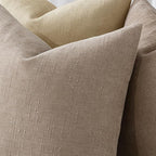 MIULEE Pack of 2 Decorative Throw Pillow Covers Soft Chenille Throw Pillows Solid Textured Cushion Covers for Couch Sofa Bedroom Living Room 18x18 Inch, Light Taupe
