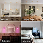Battery Operated Pendant Light 5000mAh Rechargeable Chandelier with Remote Control Wireless Adjustable Hanging Amber Striped Light for Kitchen Island Dining Room Hallway, 2 Pack