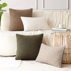 Foindtower Pack of 2, Curly Faux Fur Decorative Throw Pillow Covers Soft Neutral Plush Cushion Case with Zipper Cozy Fluffy Pillowcase for Home Living Room Couch Bedroom Bed Sofa 12 x 20 Inch, Beige