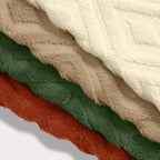 decorUhome Pack of 4 Faux Fur Throw Pillow Covers 18x18, Soft Decorative Couch Pillow Covers with Velvet Back for Modern Sofa Living Room, Khaki/Rust