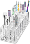 BY ALEGORY Acrylic Nail Art Tool Organizer 24 Space Deep Slot Wall Storage Vanity Cosmetic Container For All Salon Pro Nailcare Tool Kit Set