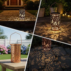 FLAGWIX Christmas Hummingbird Gifts for Women Men - Solar Lanterns Outdoor Waterproof - Garden Decor for Outside, Birthday Gifts for Mom Grandma, Decorative Lantern for Garden Yard Patio Balcony Porch